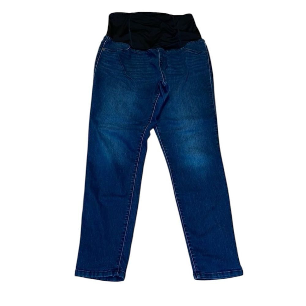 Isabel Maternity Skinny Jeans belly panel that is lower in back